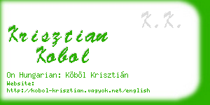 krisztian kobol business card