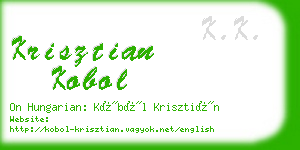 krisztian kobol business card